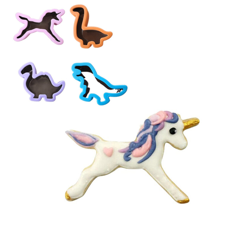 Cortadores acero set x04 (Dinos y Unicornio)1