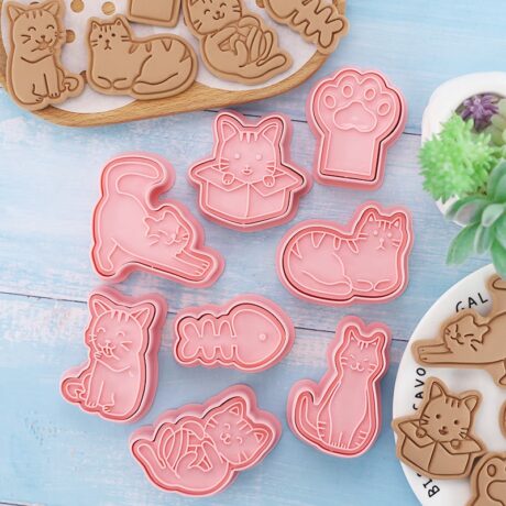 Cortador 3D set x 08 (Gatito Cookie)