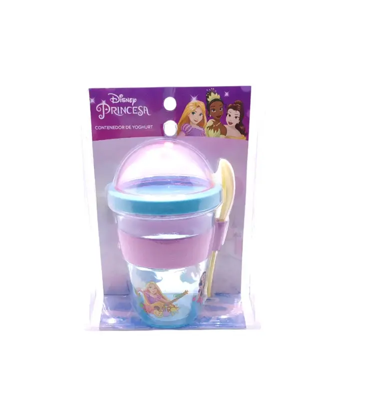 Porta Yogurt y Cereales -Princesas purpura2