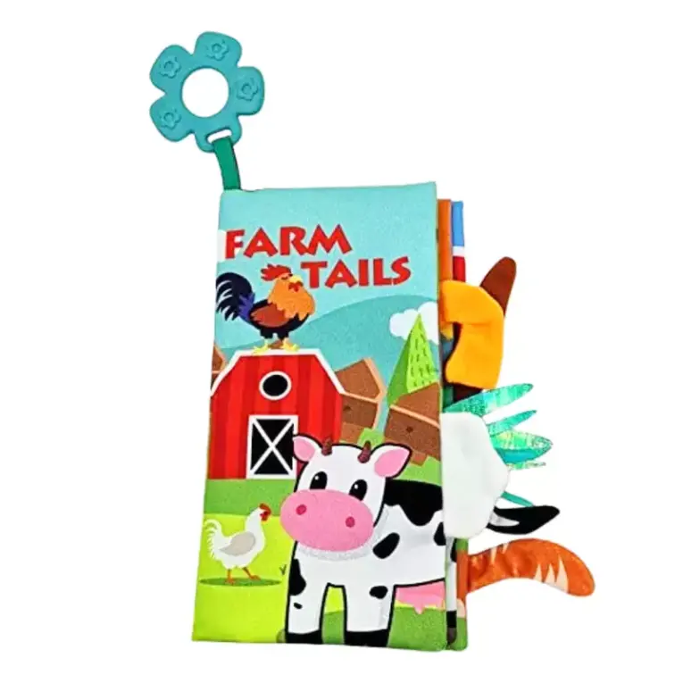 Libro sensorial Farm Tails con mordedor 3.3