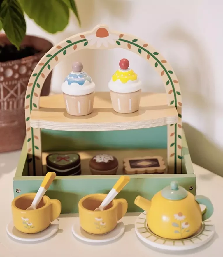 Juego de té y pastel de madera Infantil 1.1