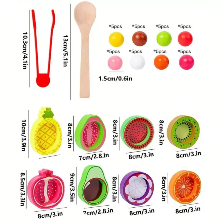 Juguete de clasificación y conteo (Frutas) 6.6