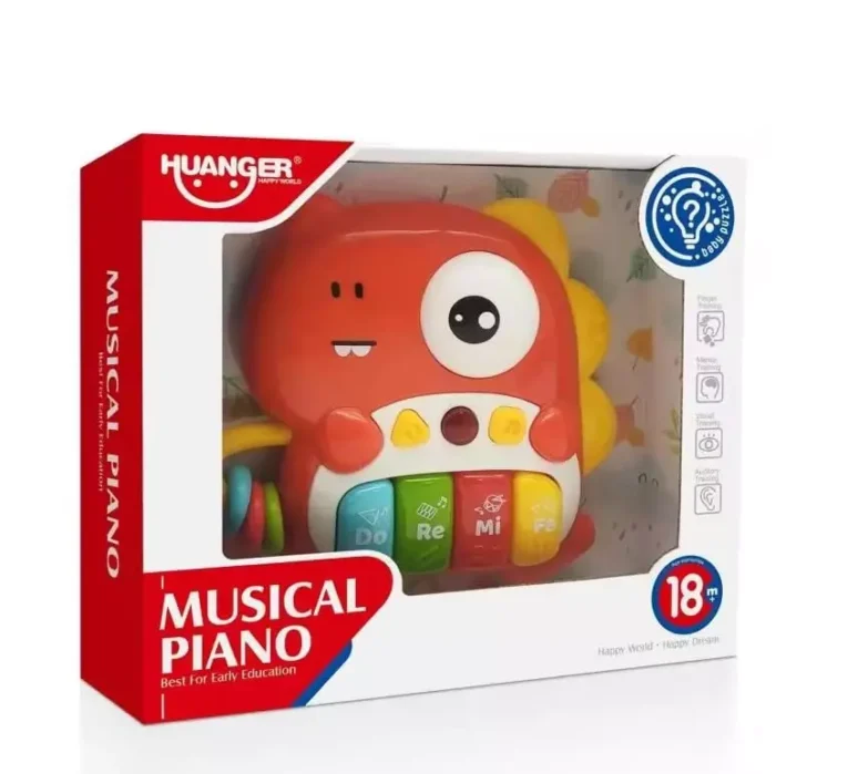 Piano musical Dino Red interactivo 1