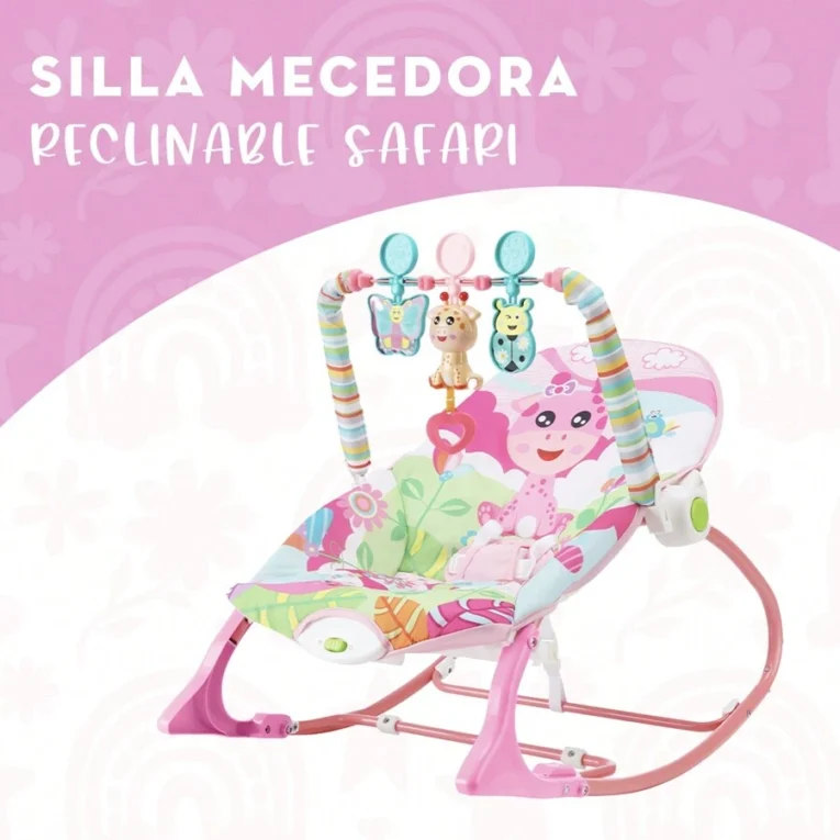 Elementos incluidos 1 Silla Mecedora Vibradora Musical Jirafa Pink 4