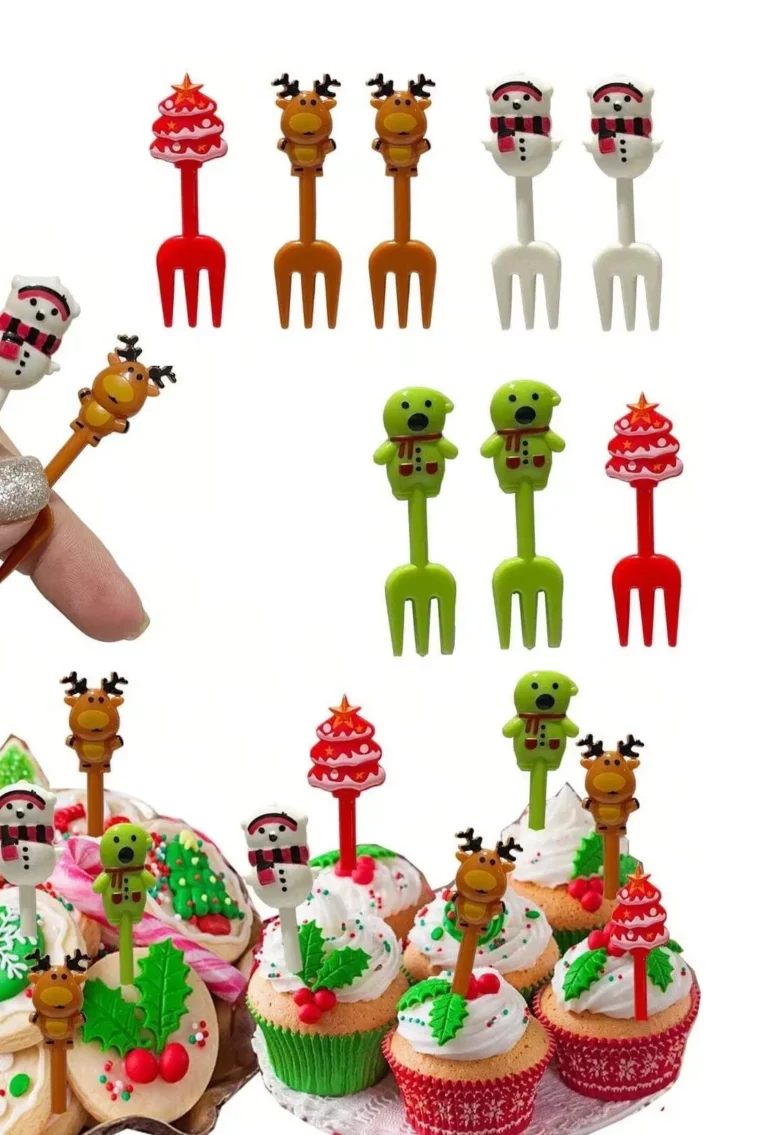 Mini Tenedores santa en Navidad set x10 .1.1