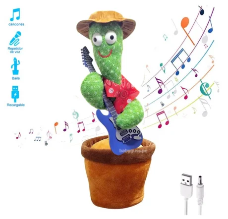 Cactus Vaquero con Guitarra Bailarín Musical