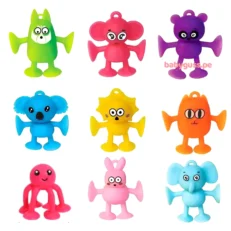 Set de Juguetes Mostritos Con Ventosa 9 pcs