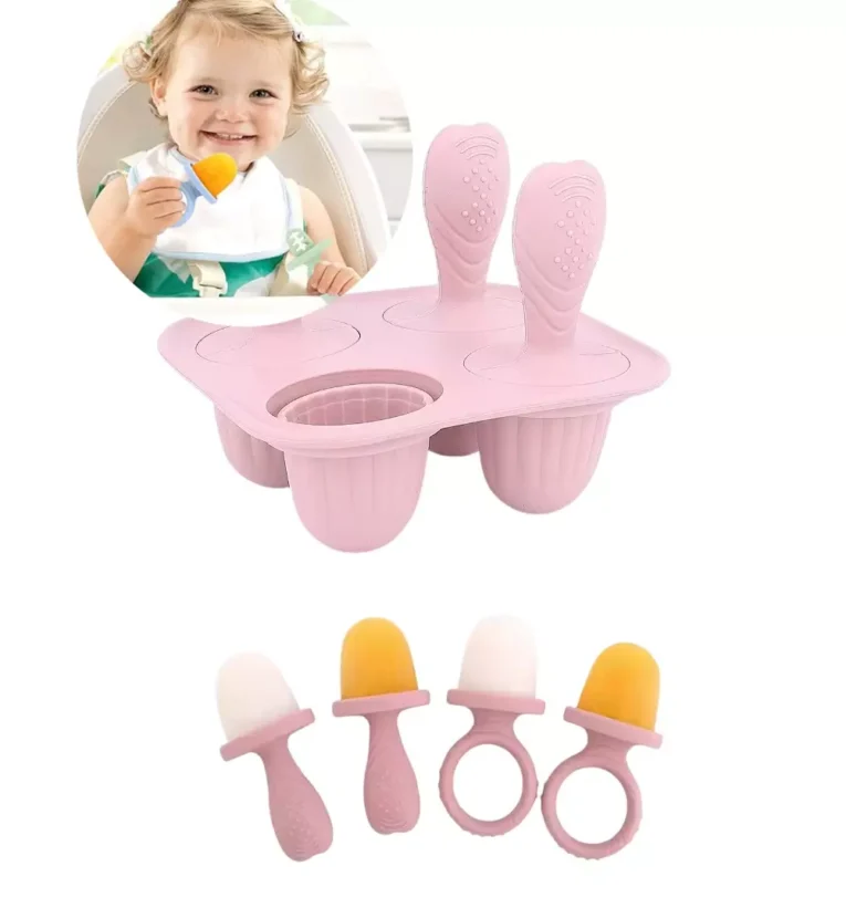 Mini Molde paleta para bebé c Precucharas light pink