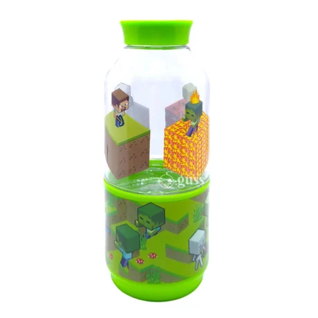 Botella Yogurt y Snack Tritan 300ml Minecraft