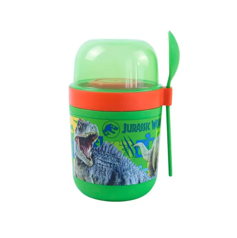 Vaso Porta Yogurt y Cereal Scool Dinosaurio jurassic Kids 1