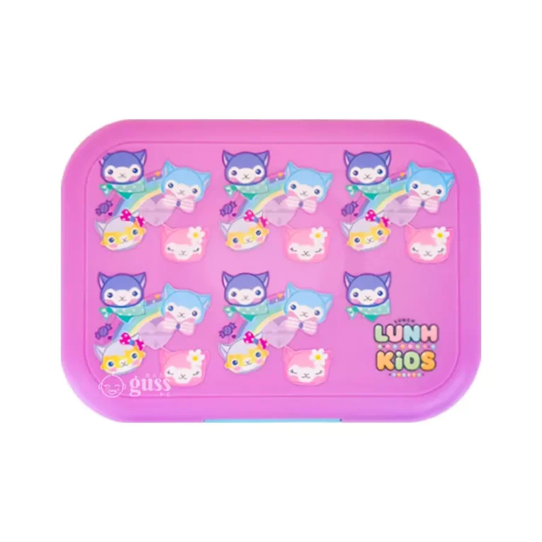 Lunch Bento 4 Divisiones Fucsia Cats 1