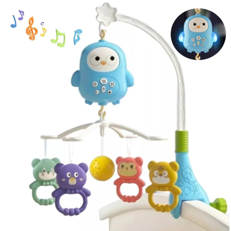 Móvil Cuna 360° Búhito Pastel con control