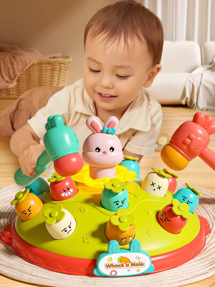 Juego Didactico Plantado de Zanahorias y Martillo Jumping Bunny-1-2