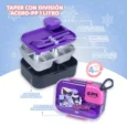 Taper Bento Bandeja de Acero 2 divisiones Scool (2)