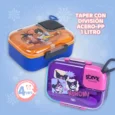 Taper Bento Bandeja de Acero 2 divisiones Scool (3)
