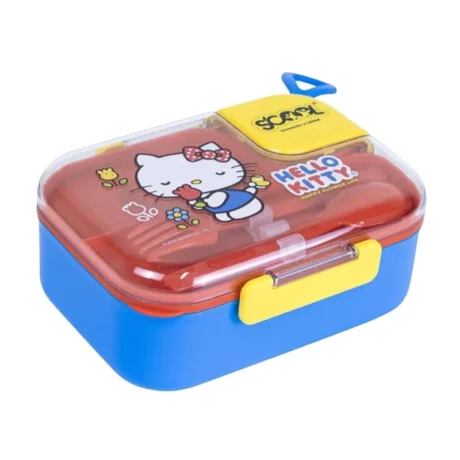 Taper Bento con Bandeja de Acero 2 divisiones Scool (Hello Kitty)