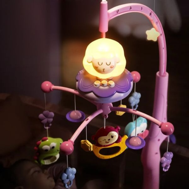 Móvil Cuna con Luz y Control Ovejita (6)