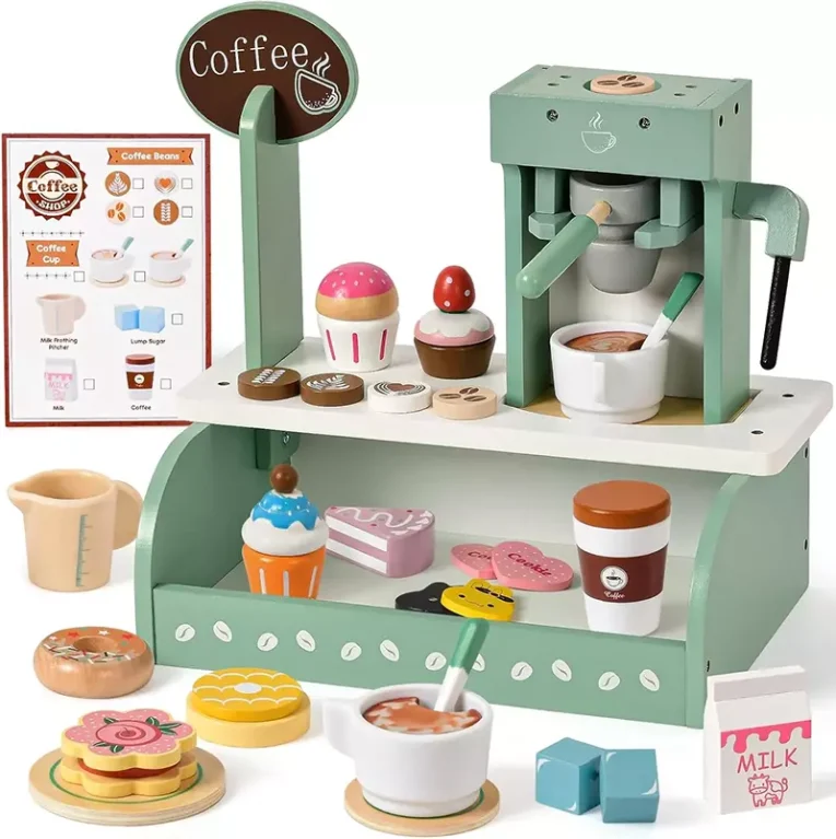 Juego Mi Primera Cafetería y Postres de Madera 2 en 1 (2)