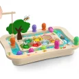 Juguete-Montessori-2-en-1-de-Madera-Pesca-Magnética-y-Clasificación-de-Abejas-