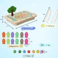 Juguete-Montessori-2-en-1-de-Madera-Pesca-Magnética-y-Clasificación-de-Abejas-2