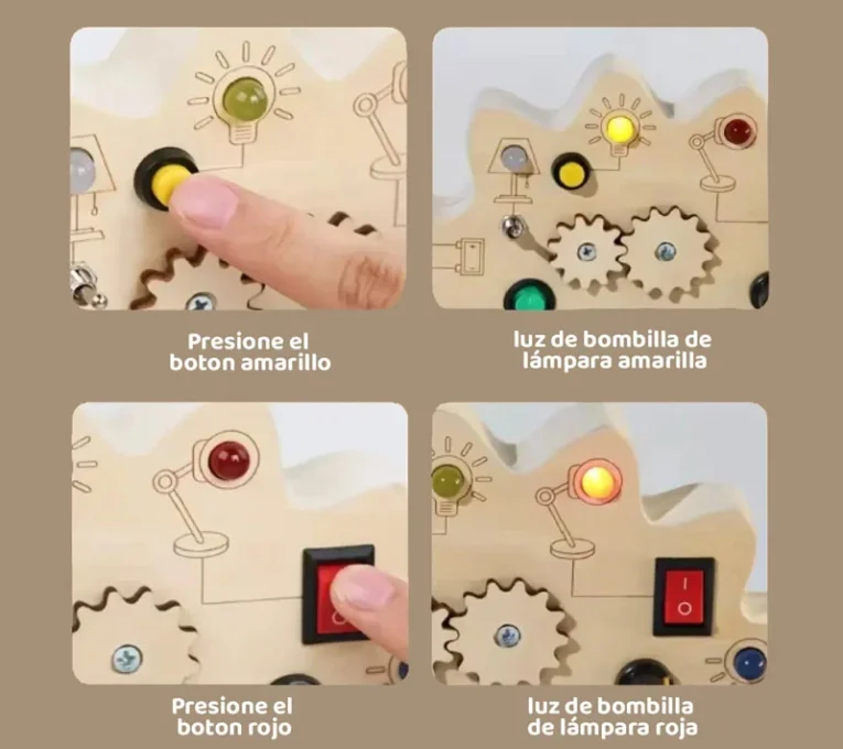 Tablero Didáctico Circuito de Luces y Botones (4)