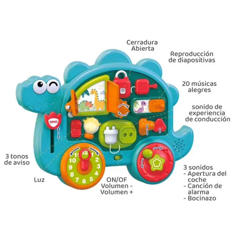Tablero de Ocupación Montessori Dino Car (2)