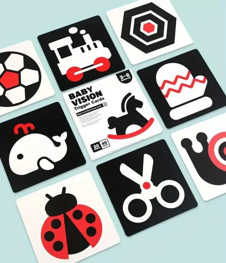 Tarjetas Estimulación Alto Contraste Bebé Visual (3 a 6 m)