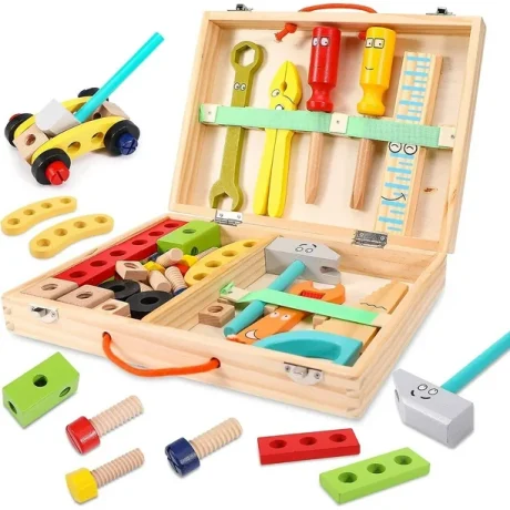 Caja de Herramientas de Madera Montessori