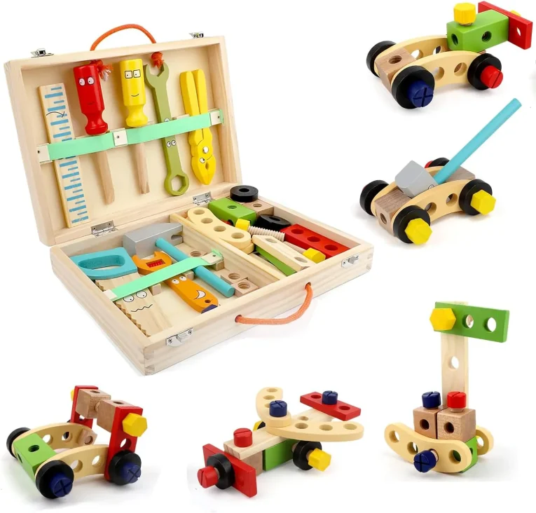 Caja de Herramientas de Madera Montessori
