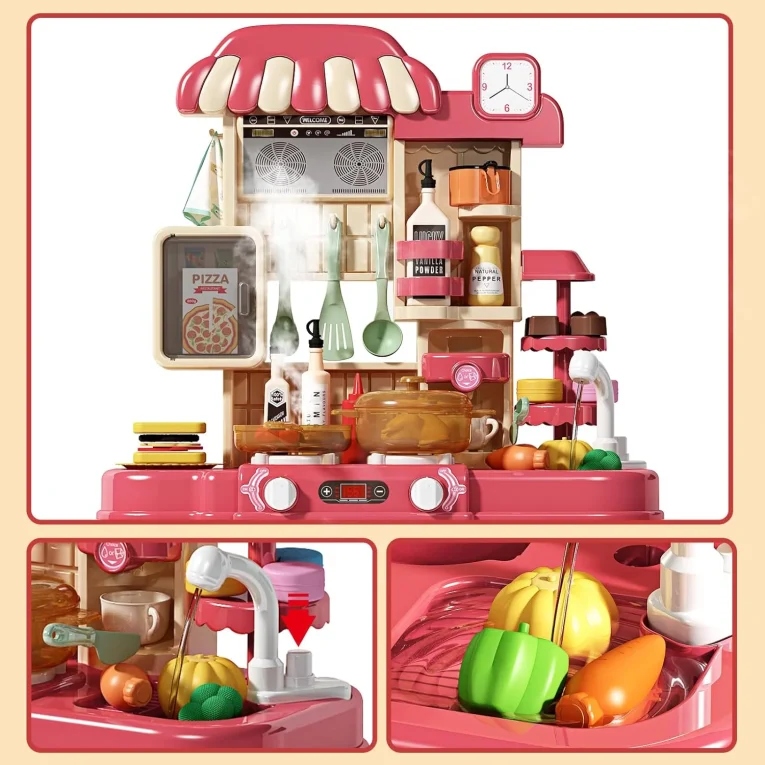 Cocina Fashion con Vapor Luz y Agua 70 Cm y 49 pcs (2)