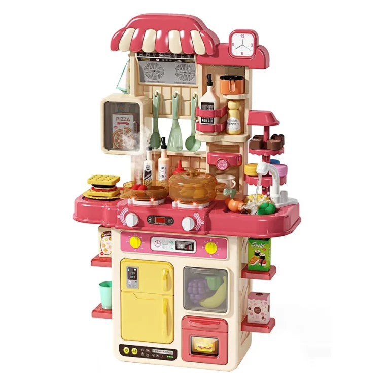 Cocina-Fashion-con-Vapor-Luz-y-Agua-70-Cm-y-49-pcs-coral