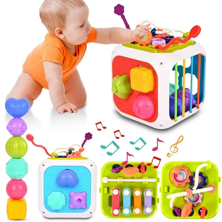Cubo sensorial Xilofono y Ligas 7 en 1