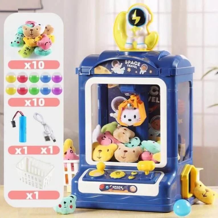 Mini Máquina Atrapa Peluches con Premios (Cohete)