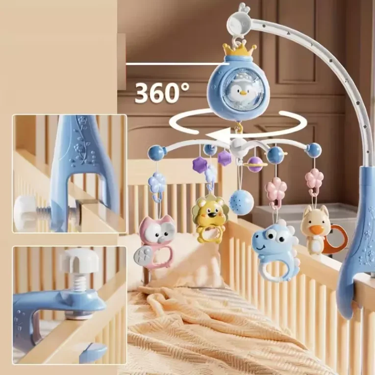 Móvil Cuna 360° con Proyector y Control Baby Penguin (5)