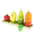 Juego Apilable de Madera Happy Fruits