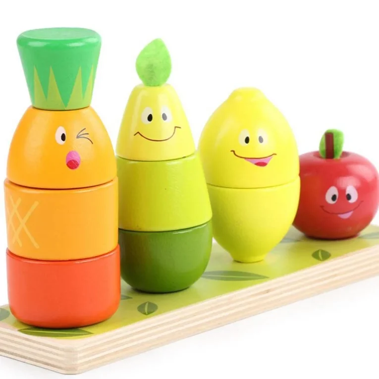 Juego Apilable de Madera Happy Fruits (4)