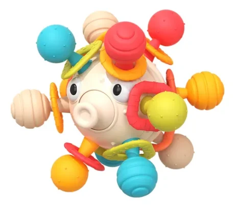 Juguete Sonaja Mordedor Sensorial (Pez Globo)
