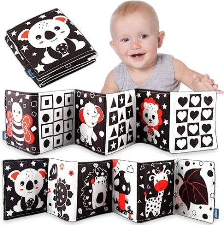 Libro de Tela Sensorial Alto Contraste Animales