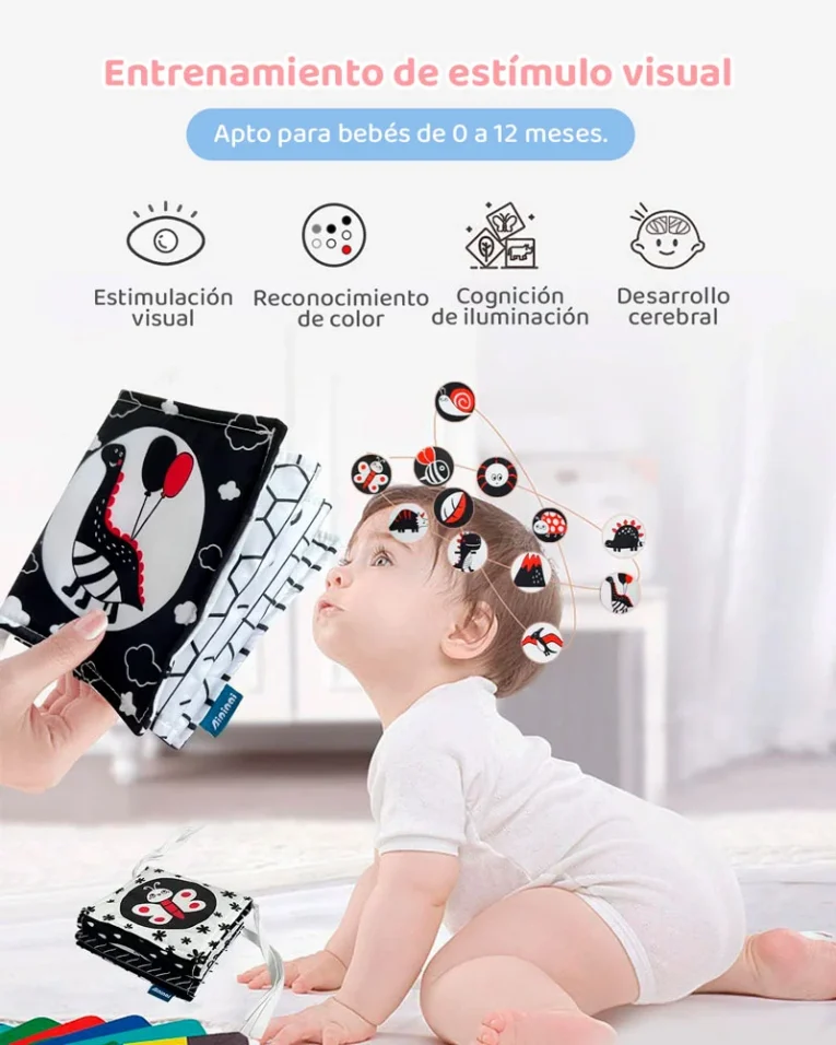 Libro de Tela Sensorial Alto Contraste Animales (8)