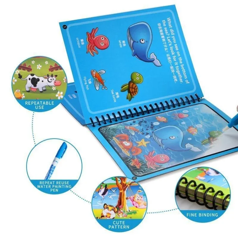 Mini Libro Mágico de Agua Reutilizable (8)