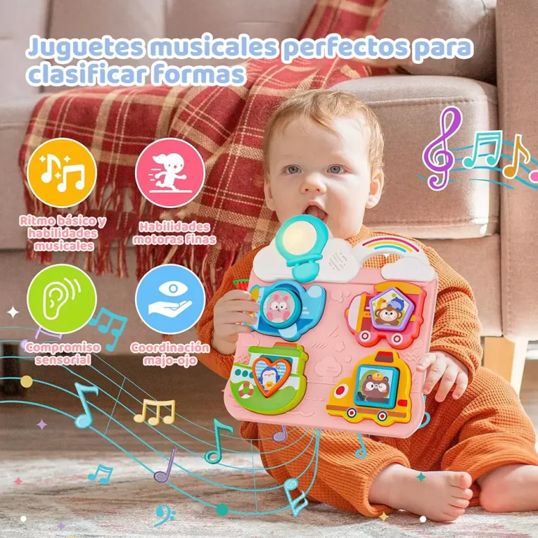 Tablero de Encaje Musical Huanger Arcoíris (5)