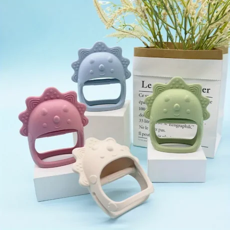 Mordedor de Silicona Guante Dinosaurio