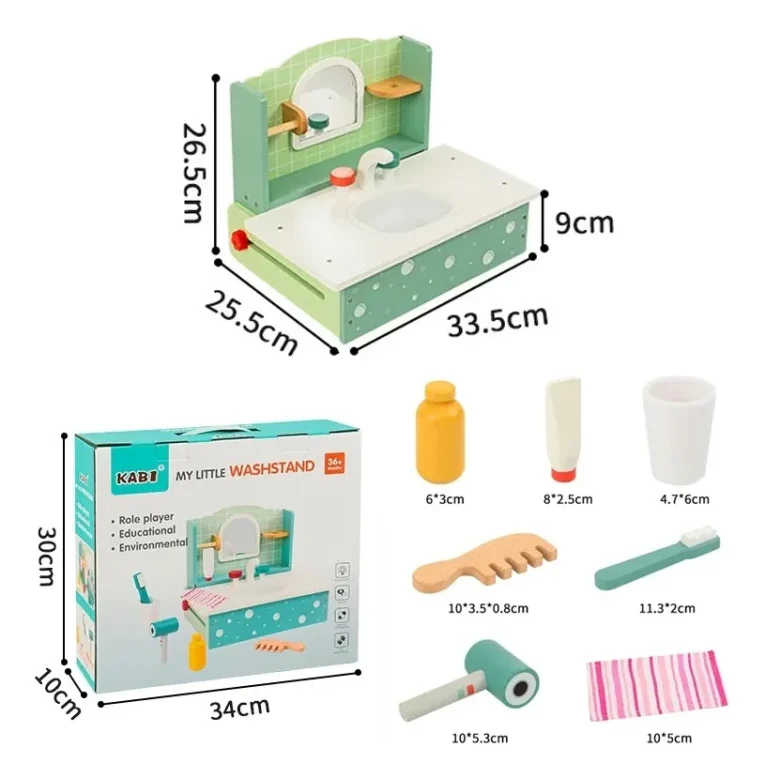 Juego Tocador de Madera Infantil - Kabi-7