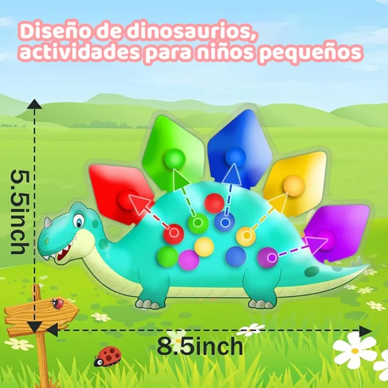 Juguete Fidget Sensorial y Clasificación Estegosaurios (2)