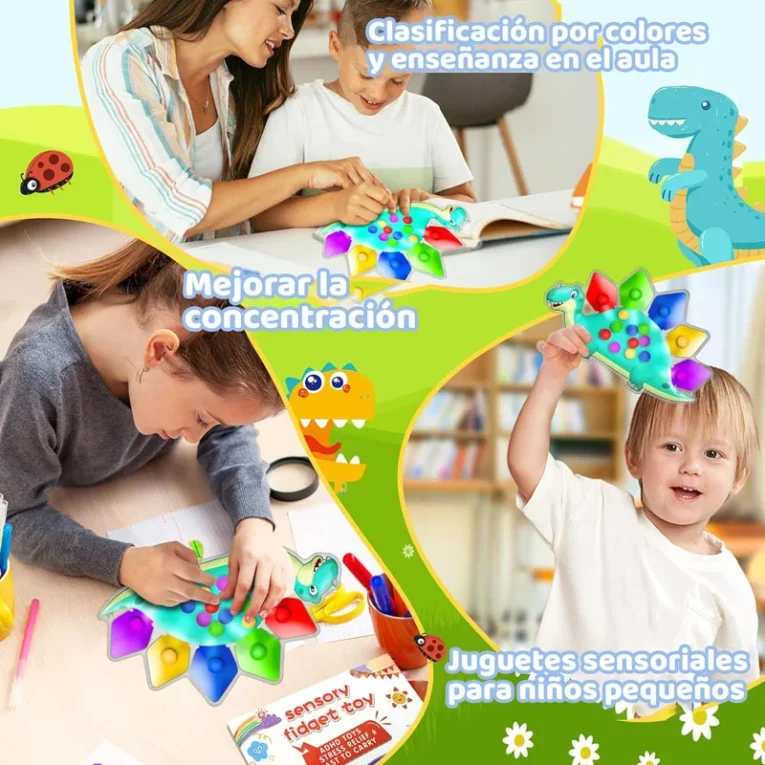 Juguete Fidget Sensorial y Clasificación Estegosaurios (3)