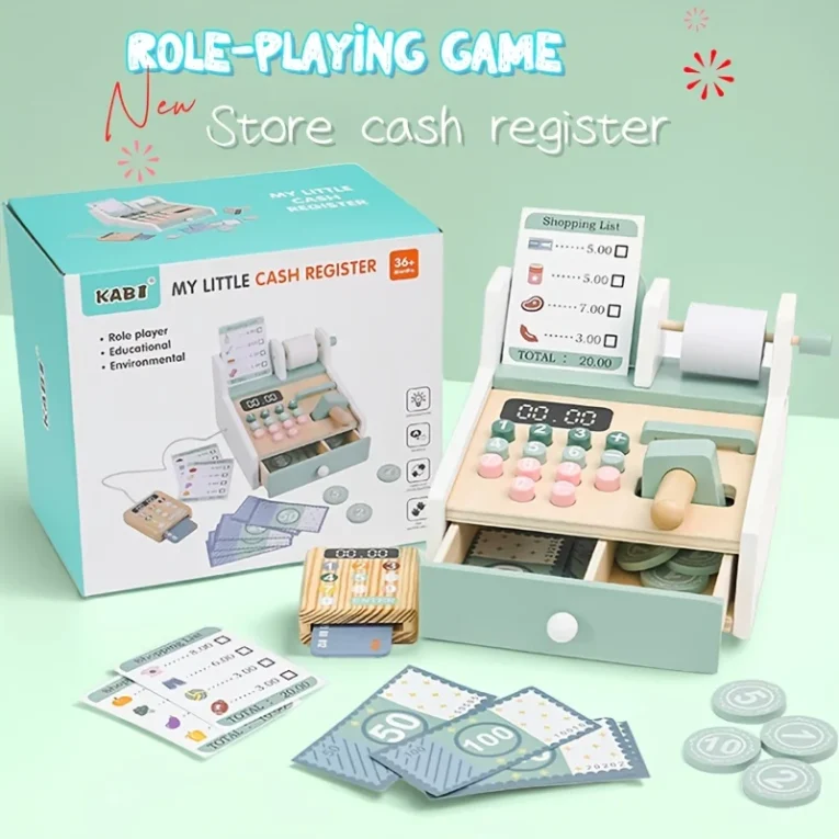 Mini Caja Registradora de Madera - Kabi (3)