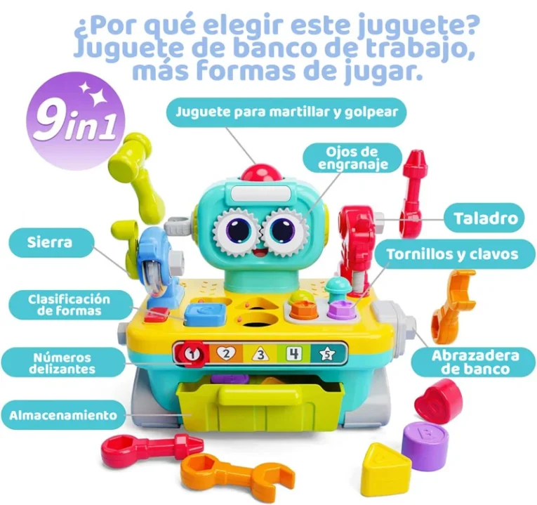 Caja de Herramientas Interactivo y Musical Robot (5)