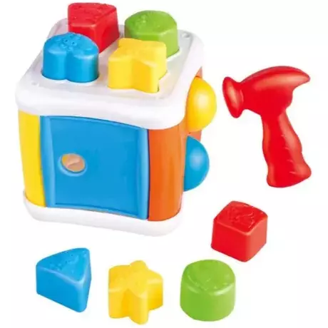 Cubo Didactico con Martillo para Bebé