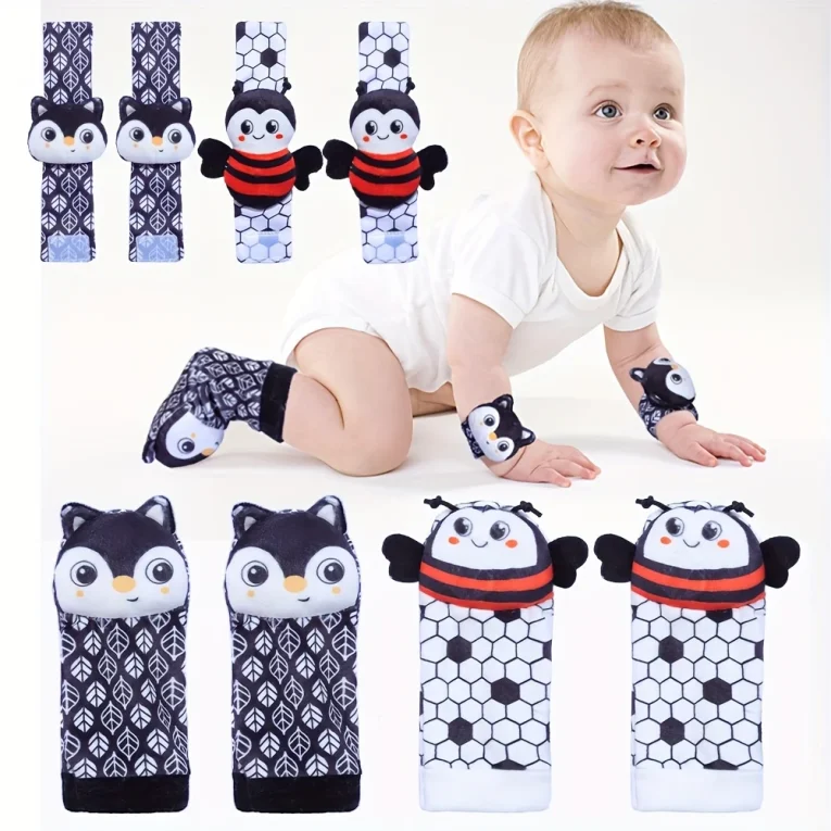 Set de Estimulación Manos y Pies Alto Contraste (White Animals)