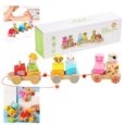 Juguete Didáctico Tren de Madera Apilable con Animales 3